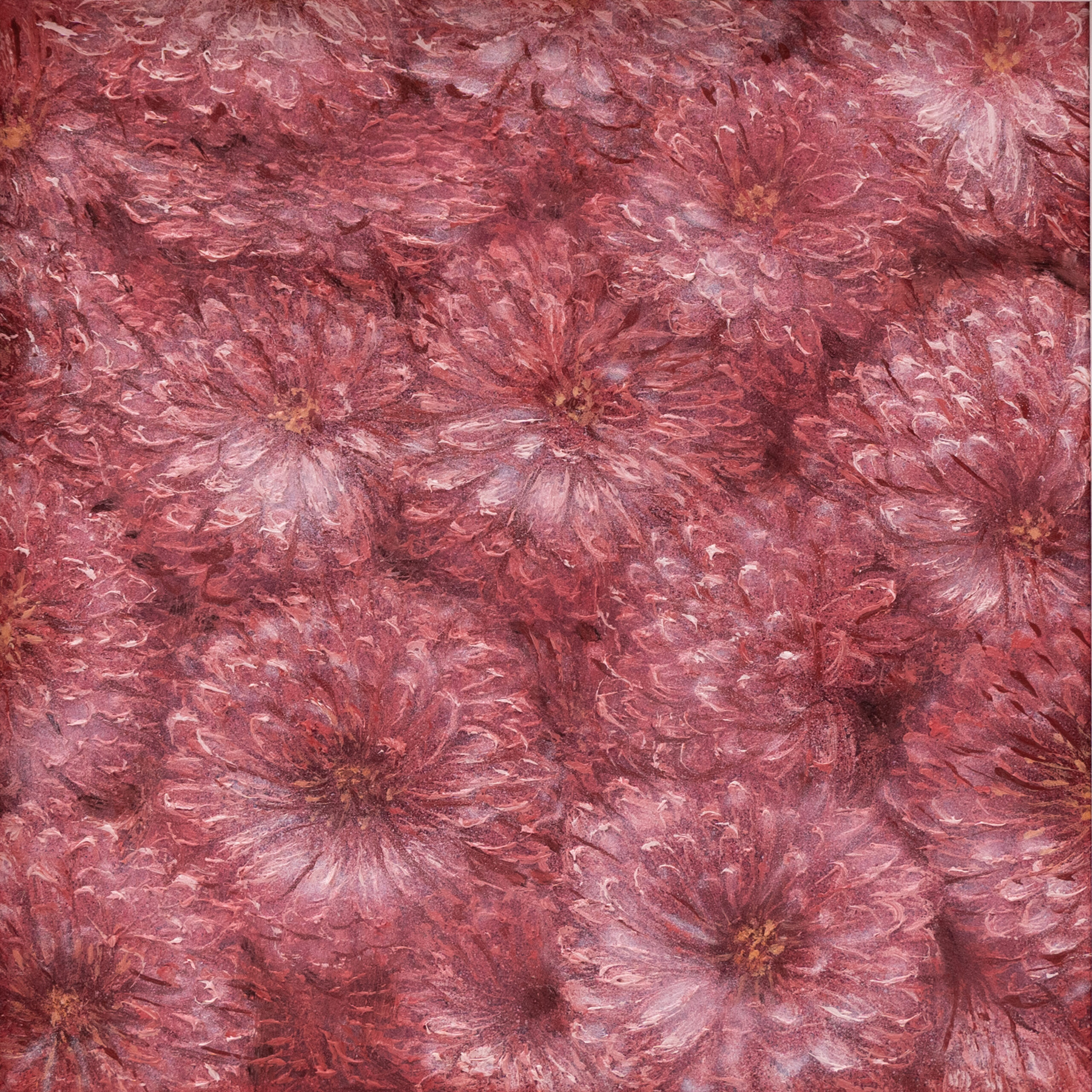 Chrysanthemum 10x10cm, Oil Painting - Image 2