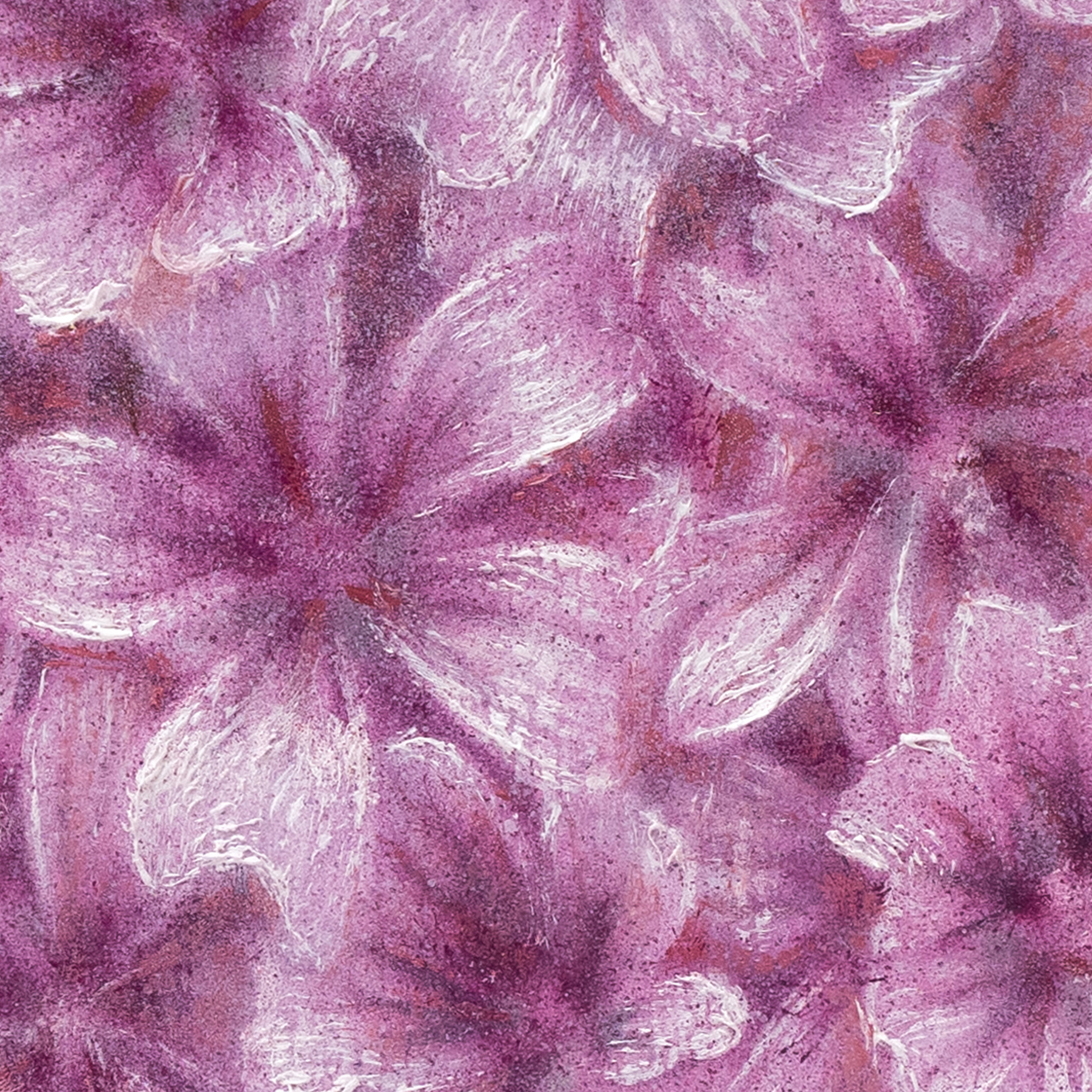 Black Hollyhock 10x10cm, Oil Painting - Image 3