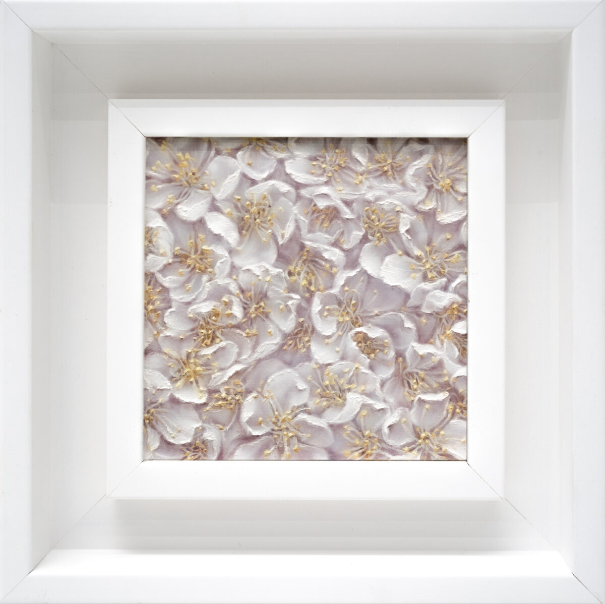 Apricot Blossom oil painting 10x10cm, original small format floral artwork, The Garden of the Theotokos Series